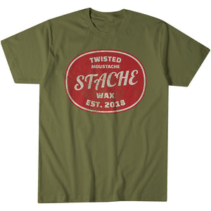 Twisted Moustache Stache Wax Tee (Forest Green)